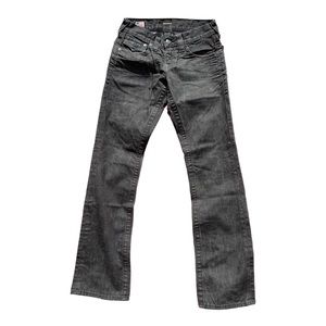 TRUE RELIGION Men’s Black Ricky Straight Leg Jeans Size 28